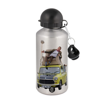Mr. Bean mini 1000, Μεταλλικό παγούρι νερού, Ασημένιο, αλουμινίου 500ml