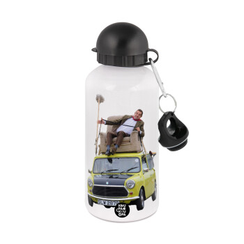 Mr. Bean mini 1000, Μεταλλικό παγούρι νερού, Λευκό, αλουμινίου 500ml