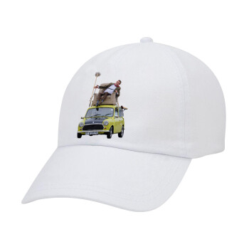 Mr. Bean mini 1000, Καπέλο Baseball Λευκό (5-φύλλο, unisex)