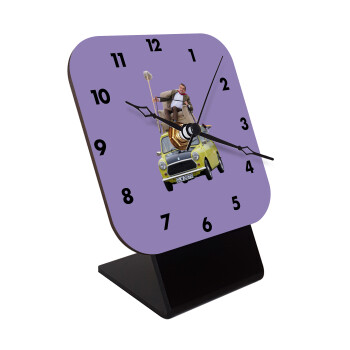 Mr. Bean mini 1000, Quartz Wooden table clock with hands (10cm)