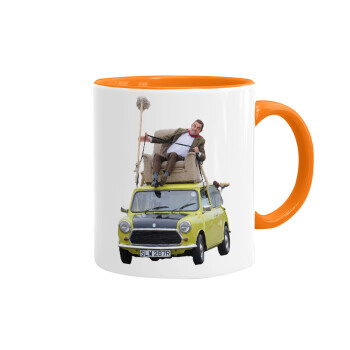 Mr. Bean mini 1000, Mug colored orange, ceramic, 330ml