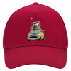 Adult Ultimate Hat RED, (100% COTTON DRILL, ADULT, UNISEX, ONE SIZE)