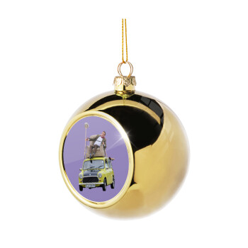 Mr. Bean mini 1000, Χριστουγεννιάτικη μπάλα δένδρου Χρυσή 8cm