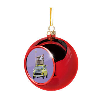 Mr. Bean mini 1000, Χριστουγεννιάτικη μπάλα δένδρου Κόκκινη 8cm