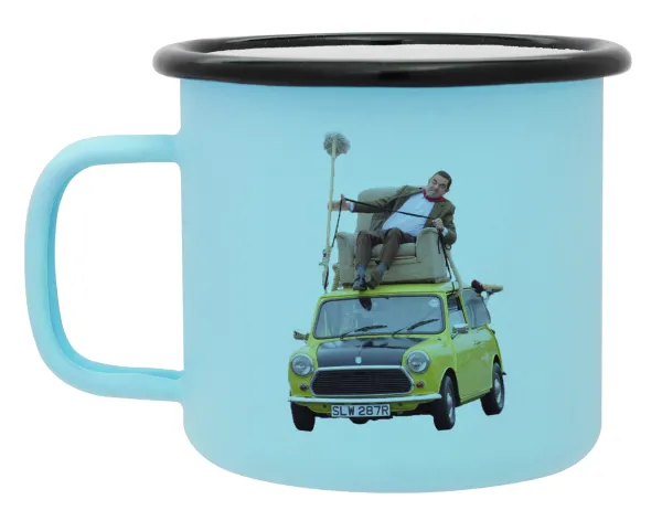 Mr. Bean mini 1000 — Κούπα Μεταλλική εμαγιέ ΜΑΤ σιέλ 360ml