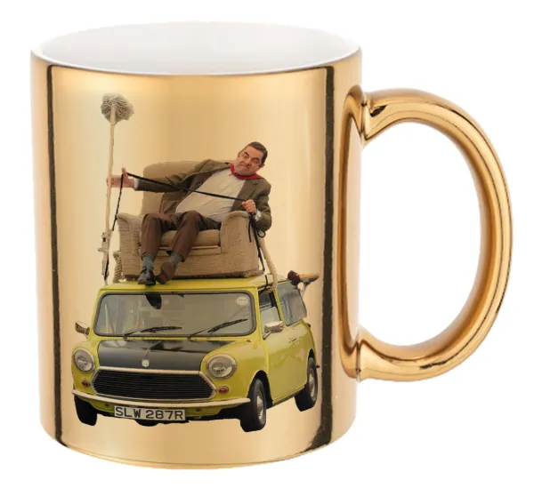 Mr. Bean mini 1000 — Mug ceramic, gold mirror, 330ml