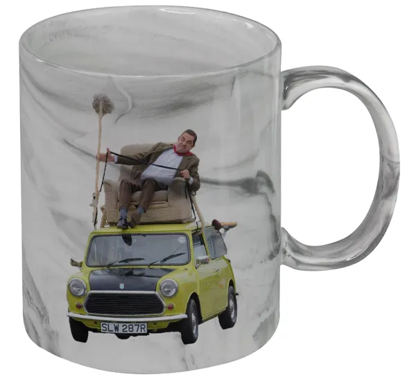 Mr. Bean mini 1000 — Κούπα κεραμική, marble style (μάρμαρο), 330ml