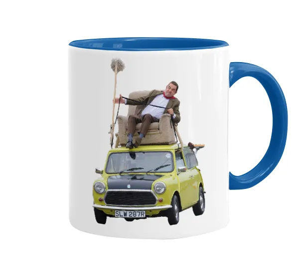 Mr. Bean mini 1000 — Κούπα χρωματιστή μπλε, κεραμική, 330ml