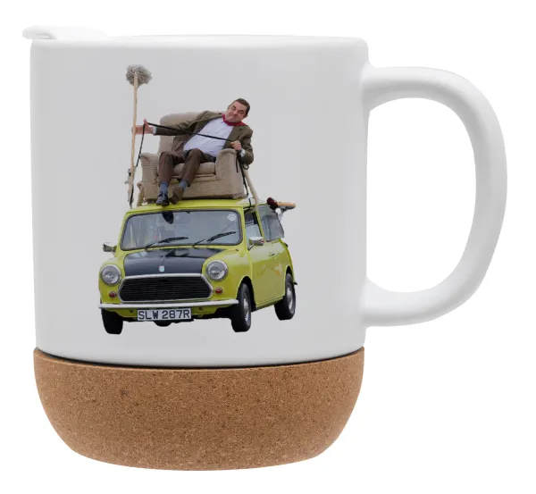 Mr. Bean mini 1000 — Κούπα, κεραμική με βάση φελού και καπάκι (ΜΑΤ), 330ml