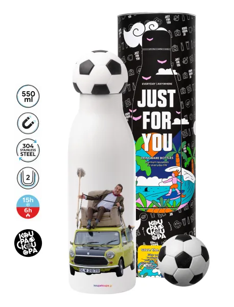 Mr. Bean mini 1000 — Soccer Metal mug thermos, double wall, 550ml