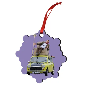 Mr. Bean mini 1000, Christmas ornament snowflake wooden 7.5cm