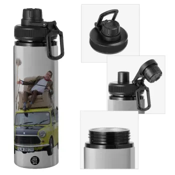 Mr. Bean mini 1000, Μεταλλικό παγούρι νερού με καπάκι ασφαλείας, αλουμινίου 850ml