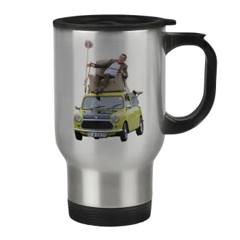 Mr. Bean mini 1000, Κούπα ταξιδιού ανοξείδωτη με καπάκι, διπλού τοιχώματος (θερμό) 450ml
