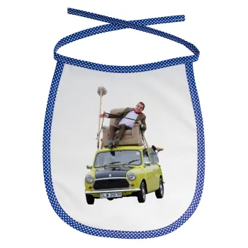 Mr. Bean mini 1000, Σαλιάρα μωρού αλέκιαστη με κορδόνι Μπλε