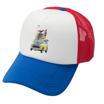 Mr. Bean mini 1000, Καπέλο Ενηλίκων Soft Trucker με Δίχτυ Red/Blue/White (POLYESTER, ΕΝΗΛΙΚΩΝ, UNISEX, ONE SIZE)