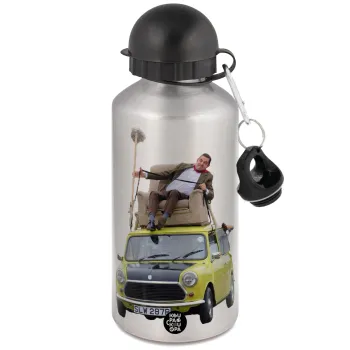 Mr. Bean mini 1000, Μεταλλικό παγούρι νερού, Ασημένιο, αλουμινίου 500ml