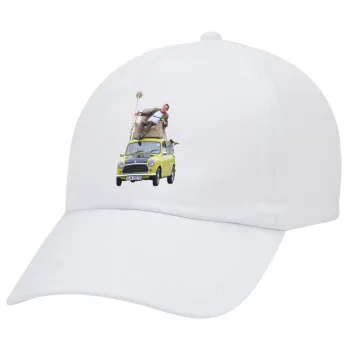 Mr. Bean mini 1000, Καπέλο Ενηλίκων Baseball Λευκό 5-φύλλο (POLYESTER, ΕΝΗΛΙΚΩΝ, UNISEX, ONE SIZE)