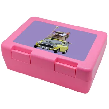 Mr. Bean mini 1000, Children's cookie container PINK 185x128x65mm (BPA free plastic)