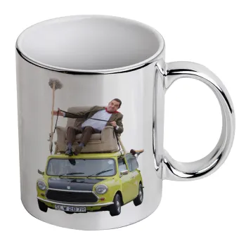 Mr. Bean mini 1000, Mug ceramic, silver mirror, 330ml