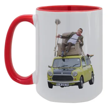 Mr. Bean mini 1000, Κούπα Mega 15oz, κεραμική Κόκκινη, 450ml