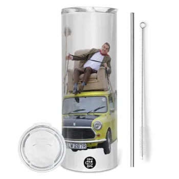 Mr. Bean mini 1000, Tumbler stainless steel 600ml, with metal straw & cleaning brush