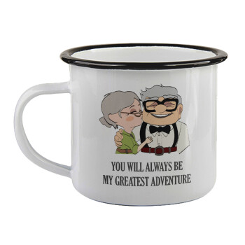 UP, YOU WILL ALWAYS BE MY GREATEST ADVENTURE, Κούπα εμαγιέ με μαύρο χείλος 360ml