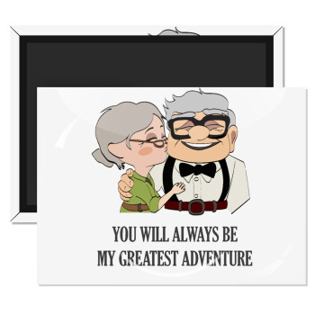 UP, YOU WILL ALWAYS BE MY GREATEST ADVENTURE, Ορθογώνιο μαγνητάκι ψυγείου διάστασης 9x6cm