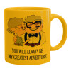 Ceramic coffee mug yellow, 330ml