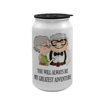 UP, YOU WILL ALWAYS BE MY GREATEST ADVENTURE, Κούπα ταξιδιού μεταλλική με καπάκι (tin-can) 500ml