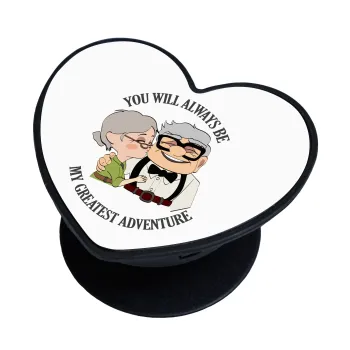 UP, YOU WILL ALWAYS BE MY GREATEST ADVENTURE, Phone Holders Stand  καρδιά Μαύρο Βάση Στήριξης Κινητού στο Χέρι