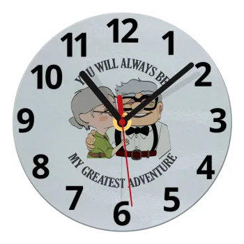 UP, YOU WILL ALWAYS BE MY GREATEST ADVENTURE, Ρολόι τοίχου γυάλινο (20cm)