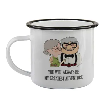 UP, YOU WILL ALWAYS BE MY GREATEST ADVENTURE, Κούπα εμαγιέ με μαύρο χείλος 360ml