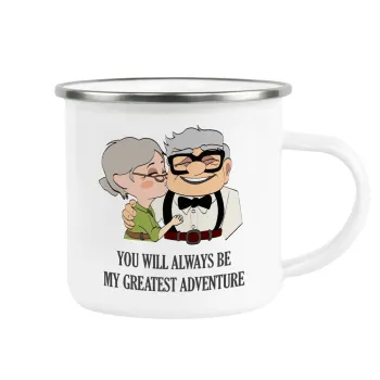 UP, YOU WILL ALWAYS BE MY GREATEST ADVENTURE, Κούπα Μεταλλική εμαγιέ λευκη 360ml