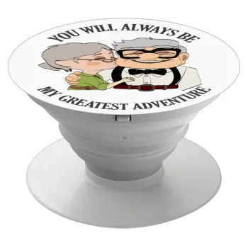 UP, YOU WILL ALWAYS BE MY GREATEST ADVENTURE, Phone Holders Stand  White Hand-held Mobile Phone Holder