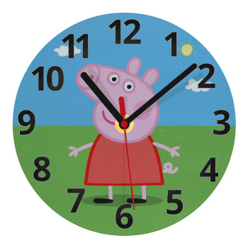 Πέππα το γουρουνάκι, Ρολόι τοίχου γυάλινο (20cm)