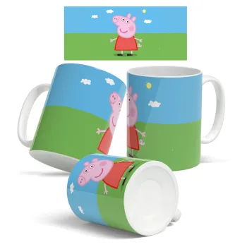 Πέππα το γουρουνάκι, Ceramic coffee mug, 330ml
