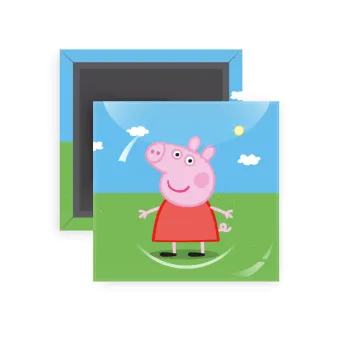 Πέππα το γουρουνάκι, Μαγνητάκι ψυγείου τετράγωνο διάστασης 5x5cm