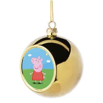 Πέππα το γουρουνάκι, Golden Christmas tree ball ornament 8cm