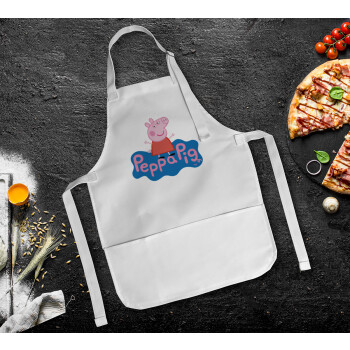 Πέππα το γουρουνάκι μπλε με όνομα, Ποδιά Σεφ Ολόσωμη Παιδική (με ρυθμιστικά και 2 τσέπες)