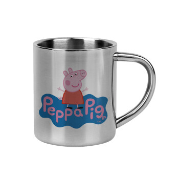 Πέππα το γουρουνάκι μπλε με όνομα, Κούπα Ανοξείδωτη διπλού τοιχώματος 300ml