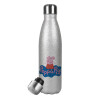 Metallic Glitter Silver Thermos Flask (Stainless steel), double-walled, 500ml