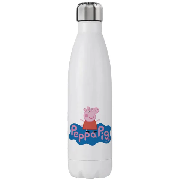 Πέππα το γουρουνάκι μπλε με όνομα — Stainless steel, double-walled, 750ml