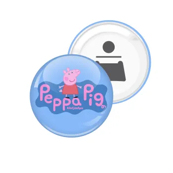 Πέππα το γουρουνάκι μπλε με όνομα, Μαγνητάκι και ανοιχτήρι μπύρας στρογγυλό διάστασης 5,9cm