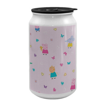 Πέππα το γουρουνάκι και οι φίλοι της, Κούπα ταξιδιού μεταλλική με καπάκι (tin-can) 500ml