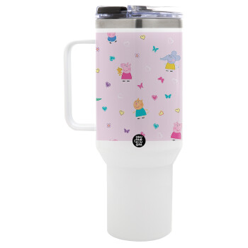 Πέππα το γουρουνάκι και οι φίλοι της, Mega Stainless steel Tumbler with lid, double wall 1,2L