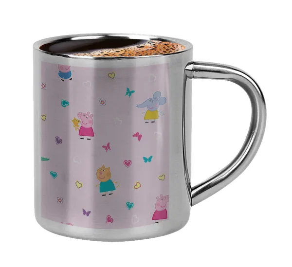Πέππα το γουρουνάκι και οι φίλοι της — Double-wall metal cup for espresso (220ml)