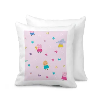 Πέππα το γουρουνάκι και οι φίλοι της, Μαξιλάρι καναπέ 40x40cm περιέχεται το  γέμισμα