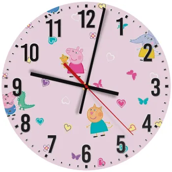 Πέππα το γουρουνάκι και οι φίλοι της, Ρολόι τοίχου ξύλινο (30cm)
