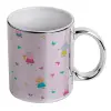 Mug ceramic, silver mirror, 330ml