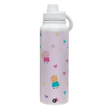 Πέππα το γουρουνάκι και οι φίλοι της, Θερμός 1L Ανοξείδωτο με Βάση Κινητού & Διπλά Τοιχώματα